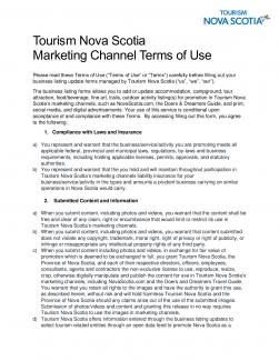 TNS Marketing Channels Terms and Conditions